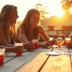 amis jouant a speedbac autour dune table ambiance festive et chaleureuse