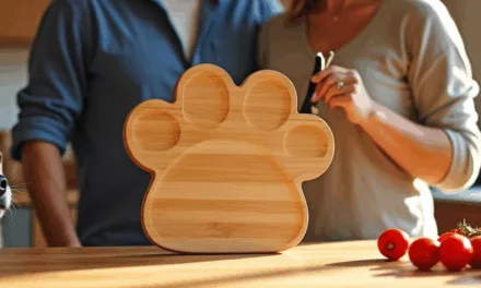 Planche à découper en bambou en forme de patte : le cadeau parfait pour les amoureux des chiens et de la cuisine