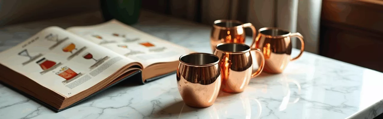 Offrez une touche d’élégance avec le lot de verres en cuivre moscow mule Yoassi